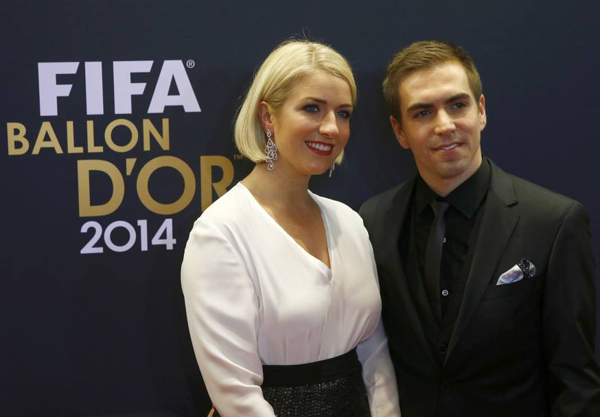Philipp Lahm e la moglie Claudia: il capitano del Bayern  nella top11 del 2014. (Reuters)